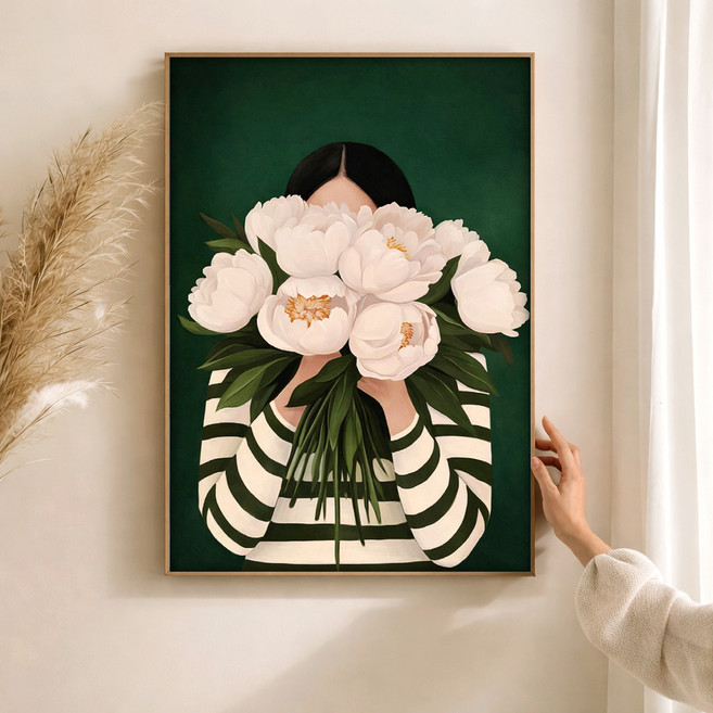 퍼니즈 홈 카페 포스터 피오니 걸