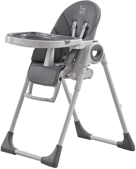 네이쳐러브메레 프리미엄 컴포터블 원터치 유아 하이체어, 멜란지 그레이