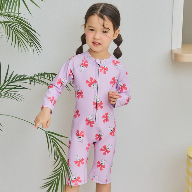 IAMBEBE 兒童用 Enfant 體溫保護連身UV防曬嬰兒泳衣防磨衣