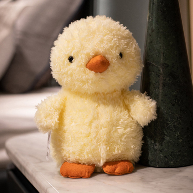 아이끌레 뽀글뽀글 애니멀 캐릭터 봉제인형, 20cm, 병아리, 1개