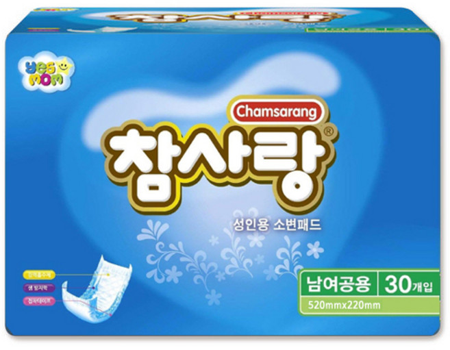 참사랑 파워흡수 소변용 패드, 1개, 30개입