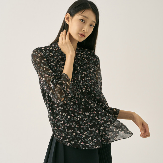 zishen 女款碎花雪紡襯衫 LFWSN805