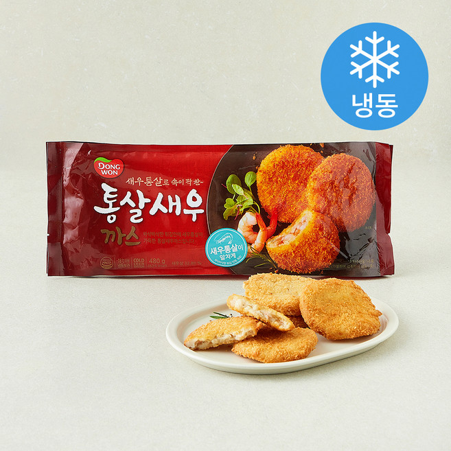 동원 통살 새우까스 (냉동), 480g, 1개