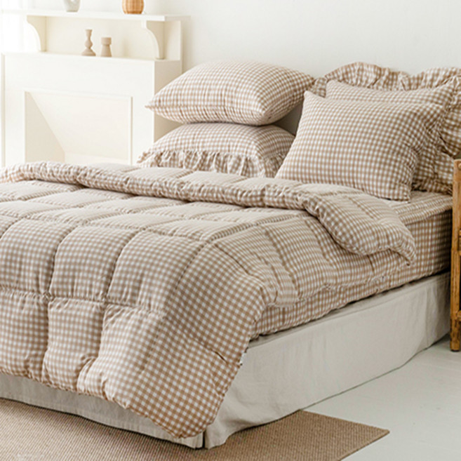 포근한 멜란체크 차렵이불