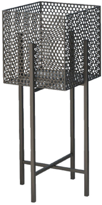 스탠드 장식 화분받침대 거치대 랙 대형 YT_RA1403, 블랙, 1개