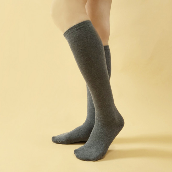 구냥씩 여성용 무지 반장목 니삭스