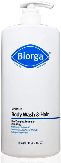 바이오가 모이스춰 바디워시 앤 헤어, 1.5L, 1개
