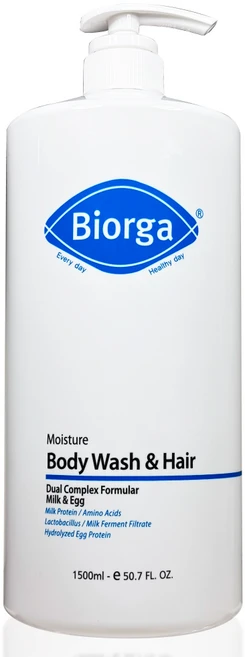 바이오가 모이스춰 바디워시 앤 헤어, 1.5L, 1개 - 쿠팡