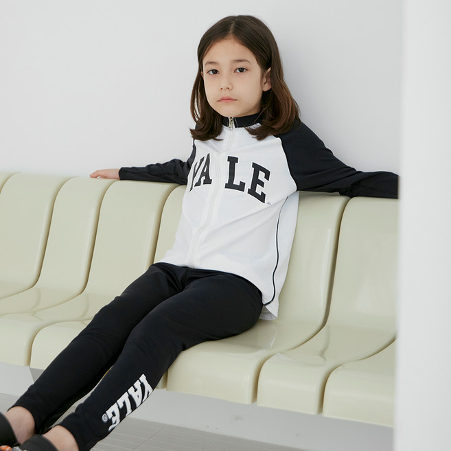 예일키즈 아동용 바시티 로고 집업 래쉬가드 세트 YJCCRUD23095