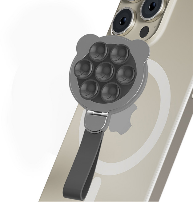 하이온 핸디 맥세이프22 흡착패드 스트랩 거치대, 내추럴티타늄, 1개