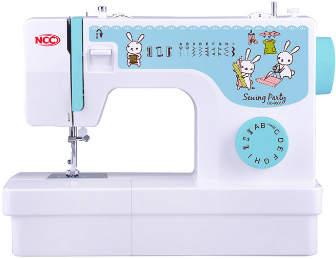 NCC MISING 縫紉派對實用型縫紉機, 白色 + 藍色, CC-9805
