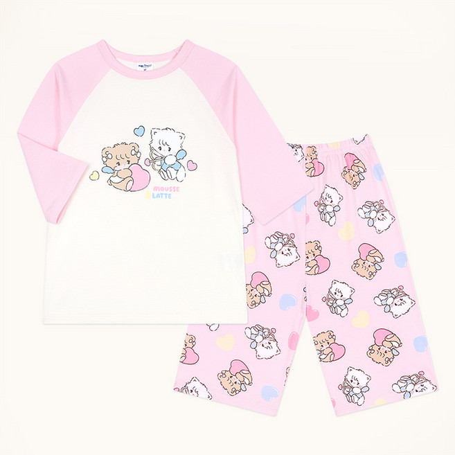 mollimelli friends Mico Characters女童款天使7分室內上下套裝