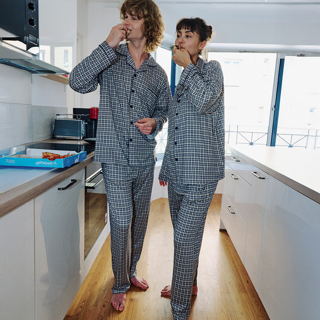 offhour Groove Arden桃子粉撲長袖睡衣上下套裝