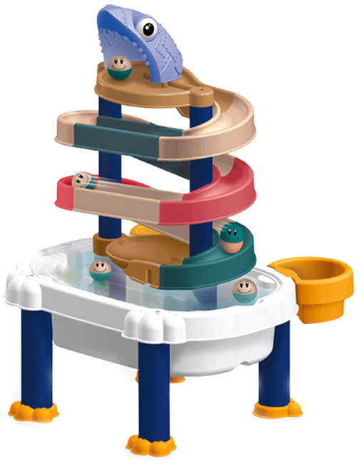레츠토이 유아용 워터슬라이드 타워 레일 목욕놀이완구, 혼합색상, 1개