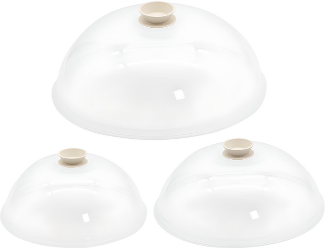 SAENGHWALEN 圓頂型食物保鮮蓋 3件組, 1組, 象牙白
