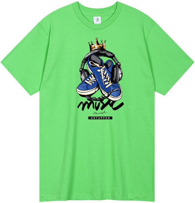 언탭트 스니커즈 프린팅 16수 통기성 반팔 티셔츠