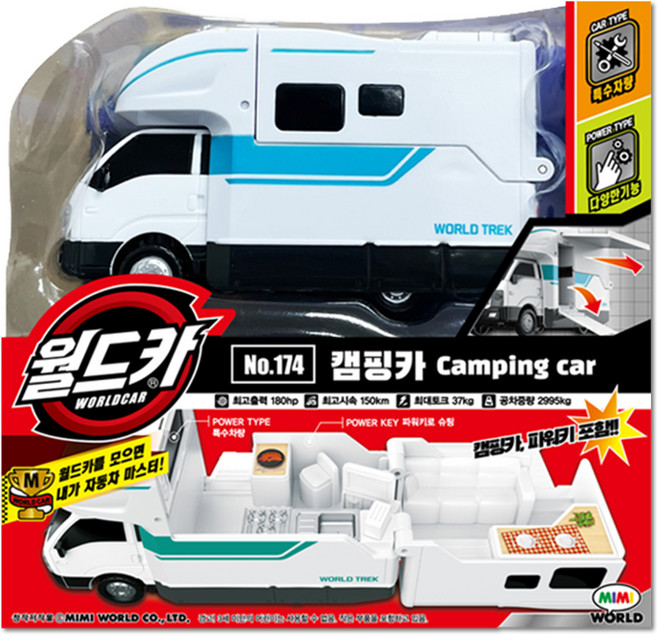 미미월드 월드 파워키 캠핑카, 혼합색상, 1개