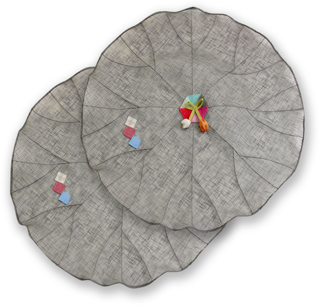 해피툴 모시조각 밥상보 그레이, 2개