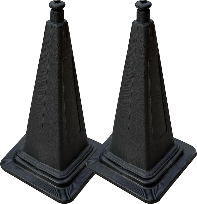 DKS 사각 칼라콘 무지, 블랙, 2개