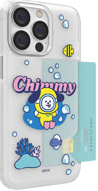 BT21 렛츠 스플래시 반투명 슬림카드 휴대폰 케이스