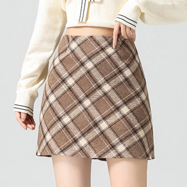 어썸풀 여성용 로나티라 체크 미니 스커트 A26SPSK112409