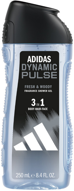 adidas 愛迪達 男性三合一潔顏洗髮沐浴露, 1個, 250ml
