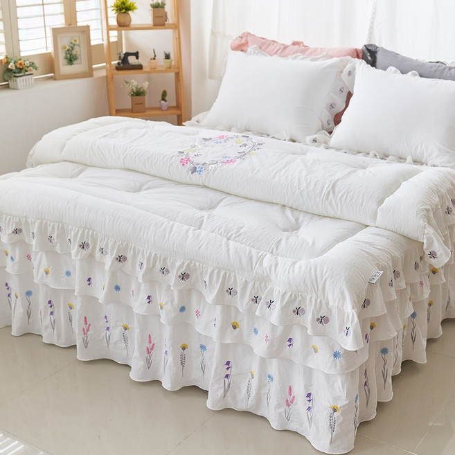 류금숙 여자의정원 광목워싱 프릴 차렵침구 숏+롱 풀세트