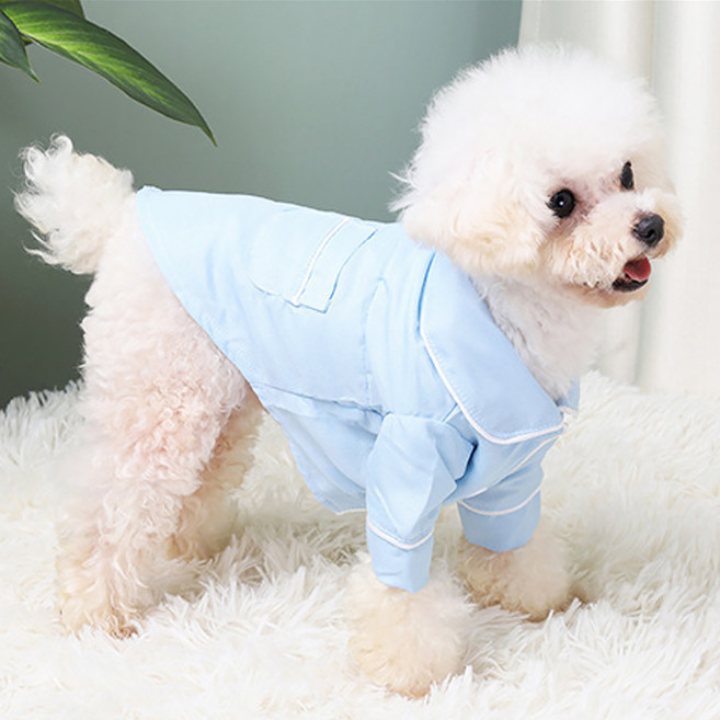 아티펫 반려동물 홈웨어 잠옷 셔츠, 블루, 1개