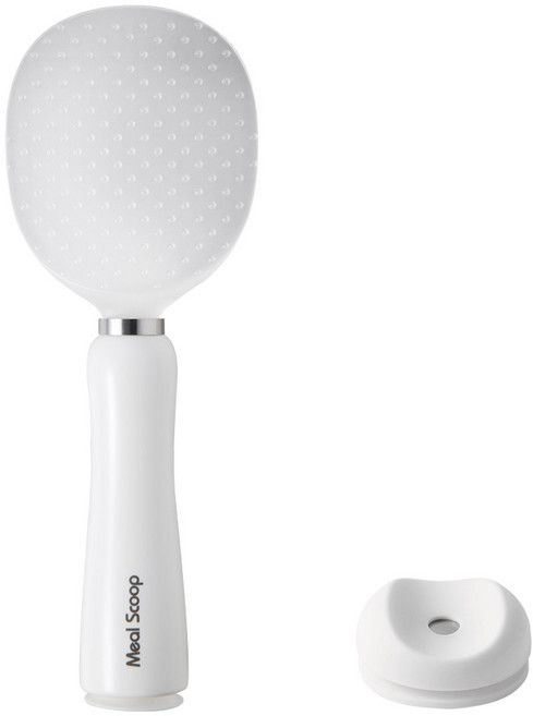 이지실리 흡착 엠보 스탠딩 주걱 + 자석 거치대 세트, 1세트, 화이트