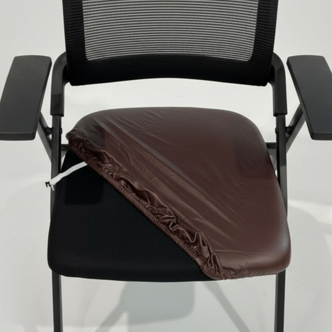 제이에스맘 가죽 PU 방수 식탁 의자 방석 커버, 1개, 브라운