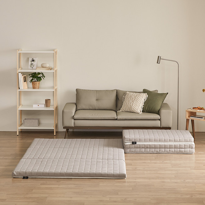 아이소페 3단 접이식 토퍼 매트리스, 그레이, 7cm