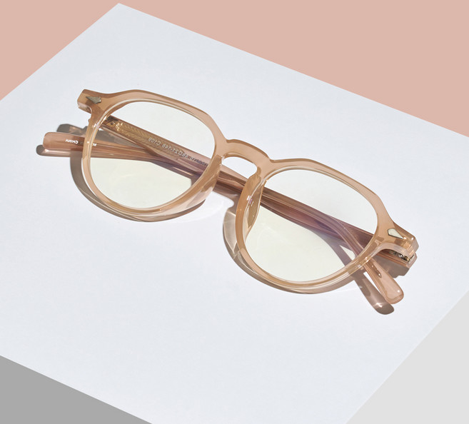 멜라크메 데일리 라운드 다각 블루라이트 차단 안경 뿔테 9015