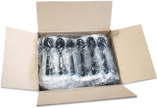 생활을그리다 다회용 스푼 개별포장 블랙, 200개, 1개