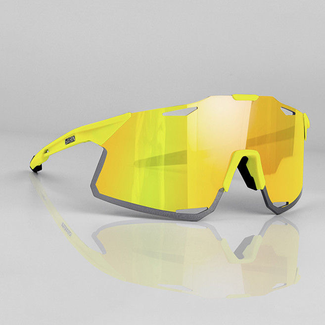 가빈 고글 스포츠 선글라스 G102, C010 옐로우 골드미러렌즈, 1개