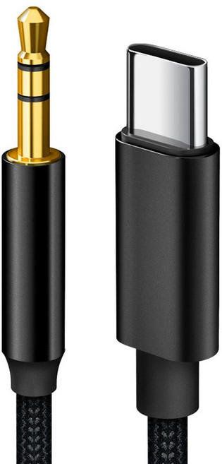 Home Planet Type-C 轉 3.5mm AUX 音源線 1.2m, 黑色, 1個, 35至CC01