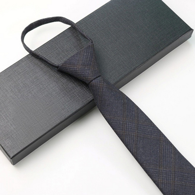 아모르담 글렌 체크 자동 넥타이 7cm