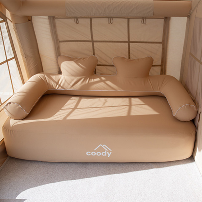 COODY 空氣沙發 Ver2 + 收納袋套組, 米色