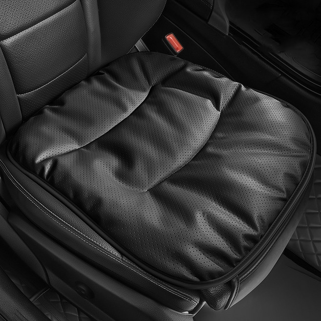 Ez2mk MS-1660 Soft Warm 다운 코어 앞좌석 차량용 방석, 블랙, 1개