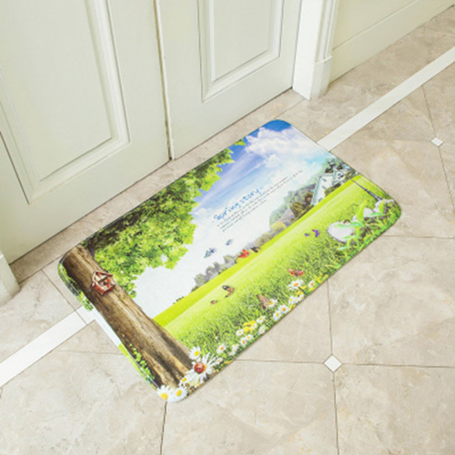 마음에 평화를 주는 다양한 풍경 발매트, 큰나무와여름