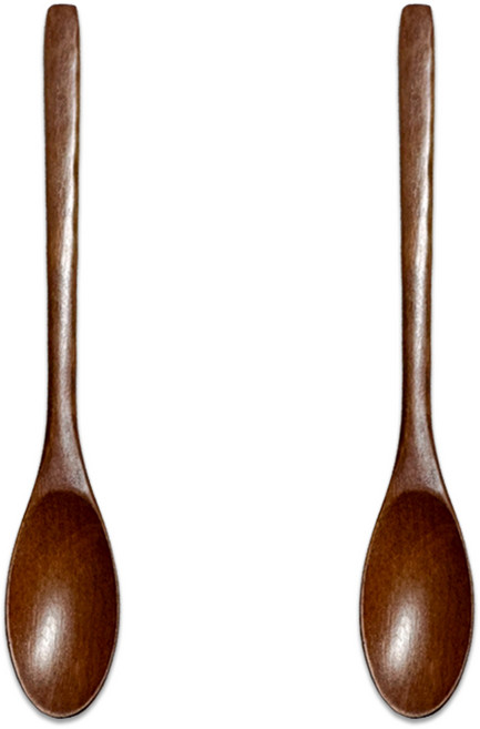 장미목 옻칠 타원형 티스푼, 2개