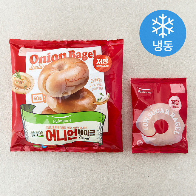풀무원 어니언 베이글 3개입 (냉동), 315g, 1개