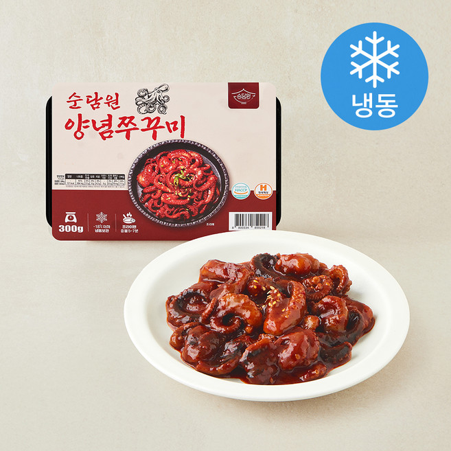 순담원 양념 쭈꾸미 (냉동), 1개, 300g