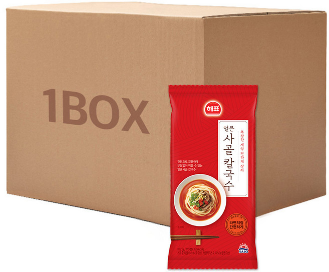 사조 해표 얼큰 사골 칼국수, 102g, 45개