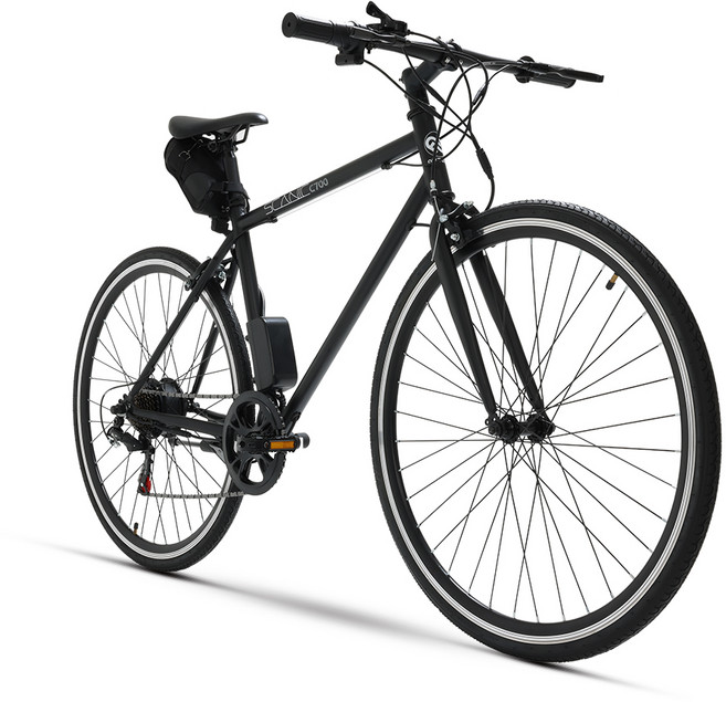 에이유테크 스카닉 C700 하이브리드 전기자전거, 블랙, 스틸