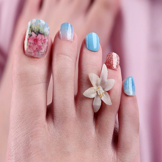 프라벨 붙이는 셀프 젤 페티 스티커, 08 꽃밭에서, 1개