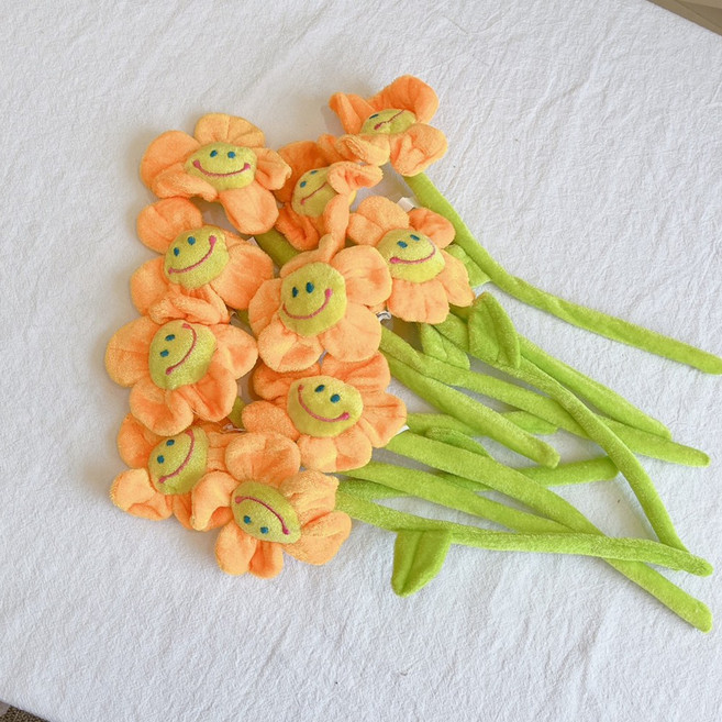 러블리팜 스마일 꽃 인형, 오렌지, 10개