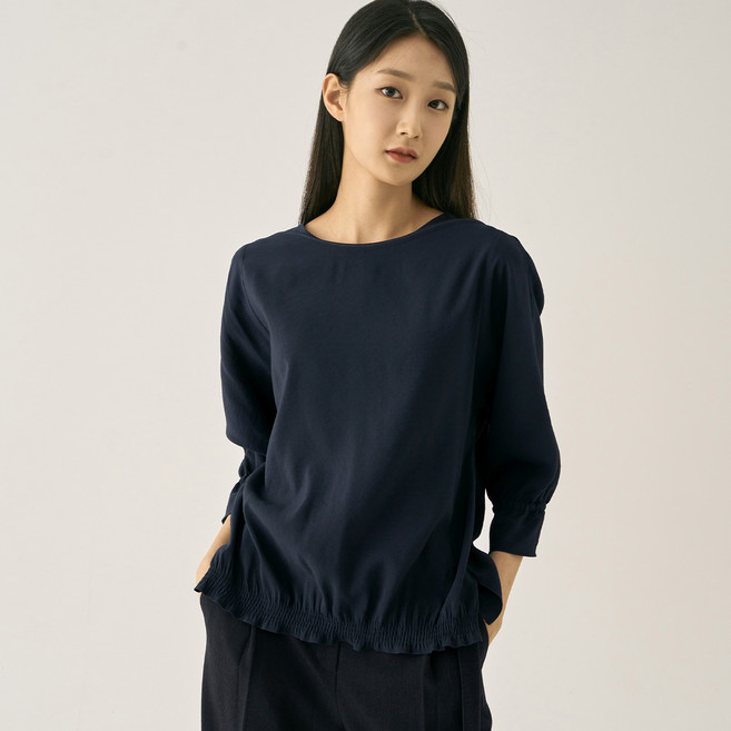 zishen 女款素色荷葉袖襯衫 LFWSN802