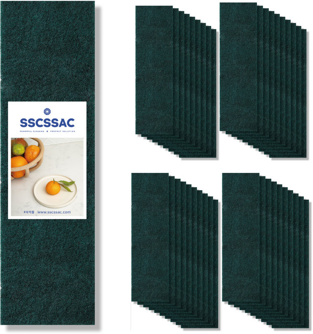 쓱싹 SSCSSAC 강력 다목적 청 수세미, 40개, 1개입