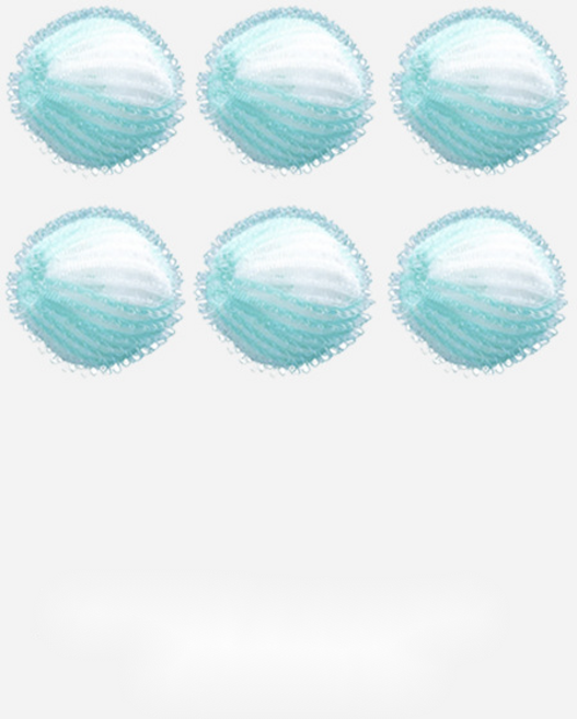 마리조아 드럼 세탁기 머리카락 필터 먼지 보풀 제거 클리닝볼, M, 6개