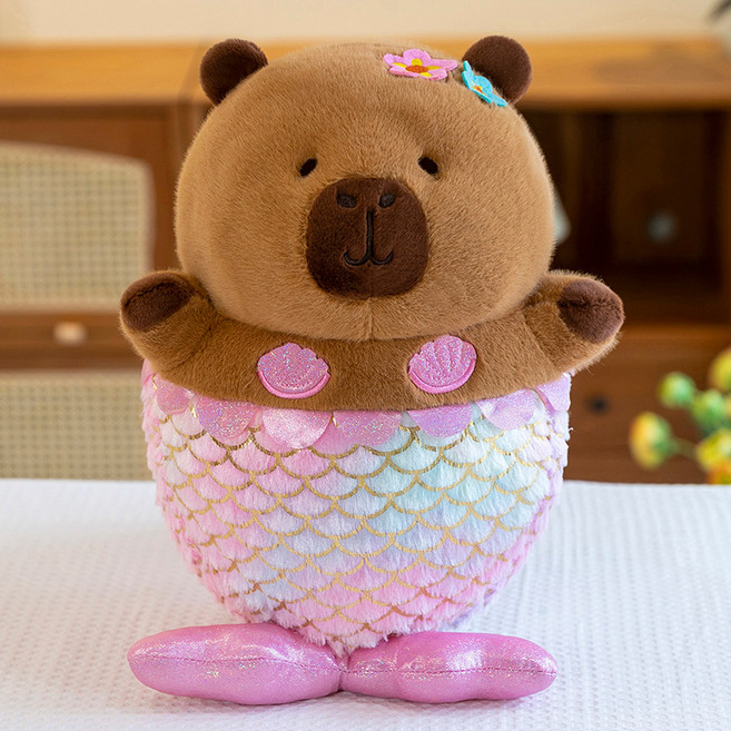 카피바라 인형, 35cm, 인어공주, 1개